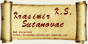 Krasimir Šutanovac vizit kartica